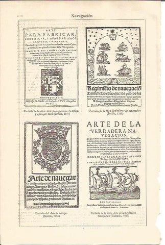 LAMINA V04774: Portadas del Arte de Navegar