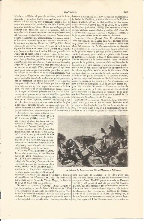 LAMINA V04771: La defensa de Zaragoza, por M. Navarro y Cañizares