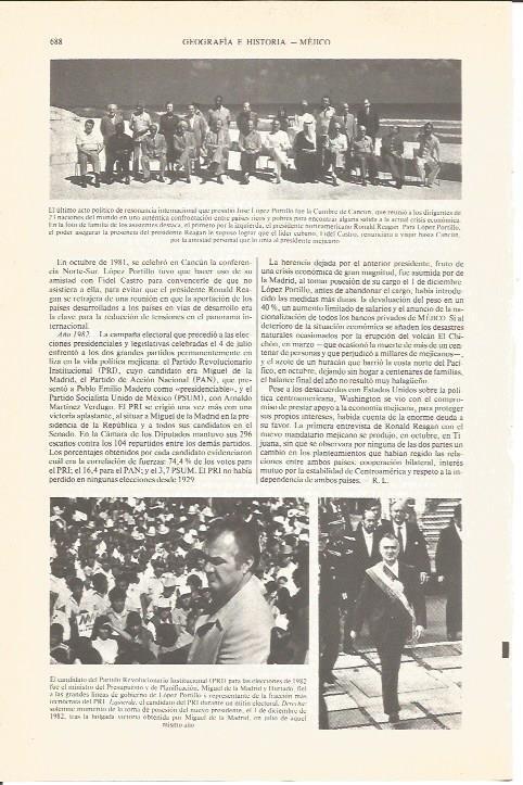 LAMINA V04831: Cumbre de Cancun con J. Lopez Portillo y Ronald Reagan 