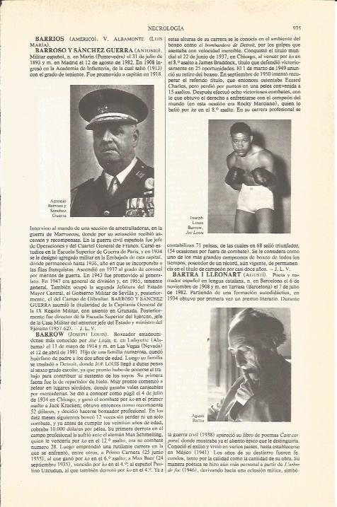 LAMINA V04900: A. Barroso y Sanchez Ocaña, Joe Louis y Agusti Bartra