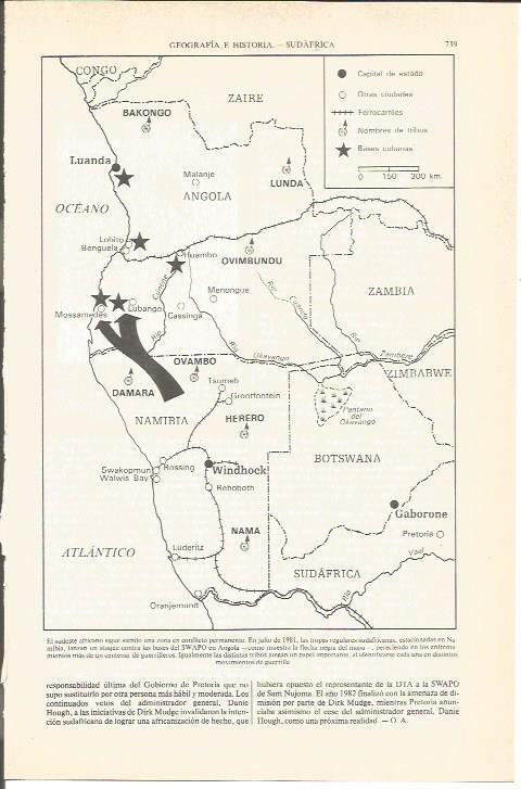 LAMINA V04848: Mapa del sudeste africano