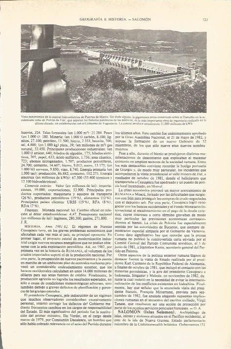 LAMINA V04844: Hidroelectrica Puertas de Hierro en Portile de Fier