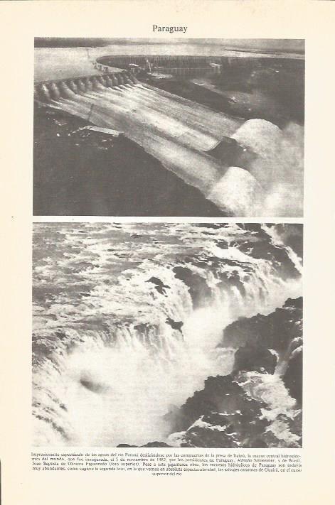 LAMINA V04839: Presa de Itaipu y cataratas de Guaira