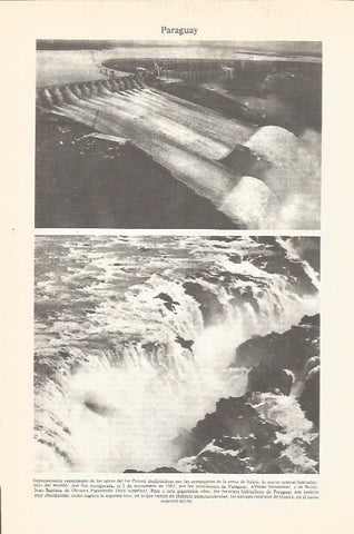 LAMINA V04839: Presa de Itaipu y cataratas de Guaira