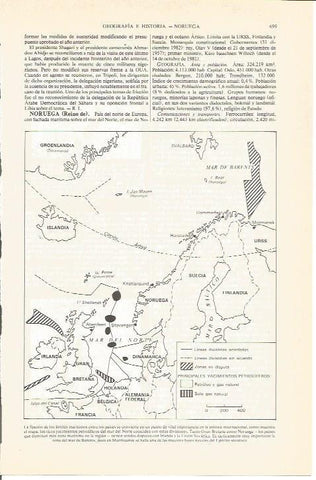 LAMINA V04836: Mapa yacimientos petroliferos del mar del Norte
