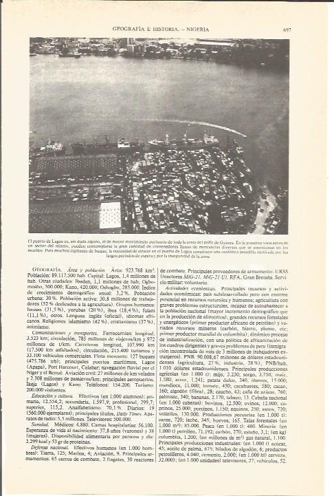 LAMINA V04835: Vista del puerto de Lagos, Nigeria