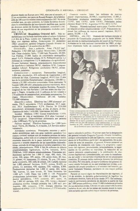 LAMINA V04861: Gregorio Alvarez jurando su cargo