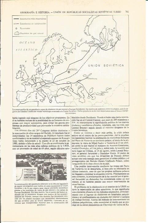 LAMINA V04859: Mapa gaseoducto en Europa Occidental