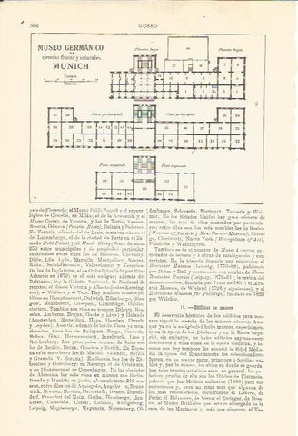 LAMINA V04629: Planta del Museo ciencias fisicas y naturales, Munich