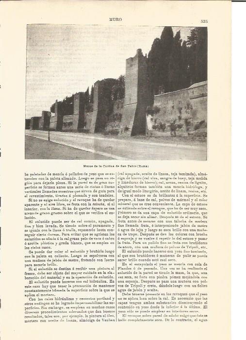 LAMINA V04623: Muros de la Cortina de San Pablo, Roma