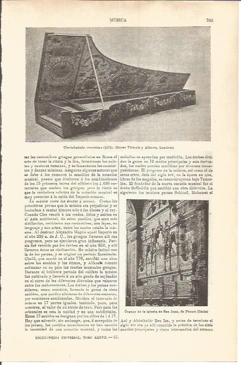 LAMINA V04660: Organo Iglesia de San Juan en Parma