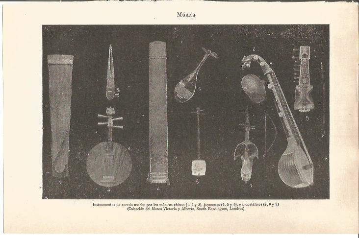 LAMINA V04658: Instrumentos de cuerda