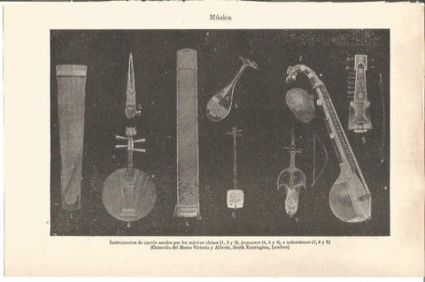 LAMINA V04658: Instrumentos de cuerda