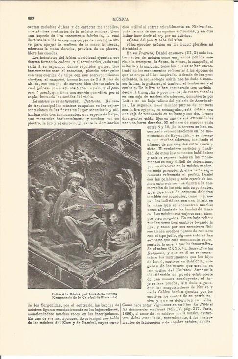 LAMINA V04655: Orfeo o la Musica, por Luca della Robbia