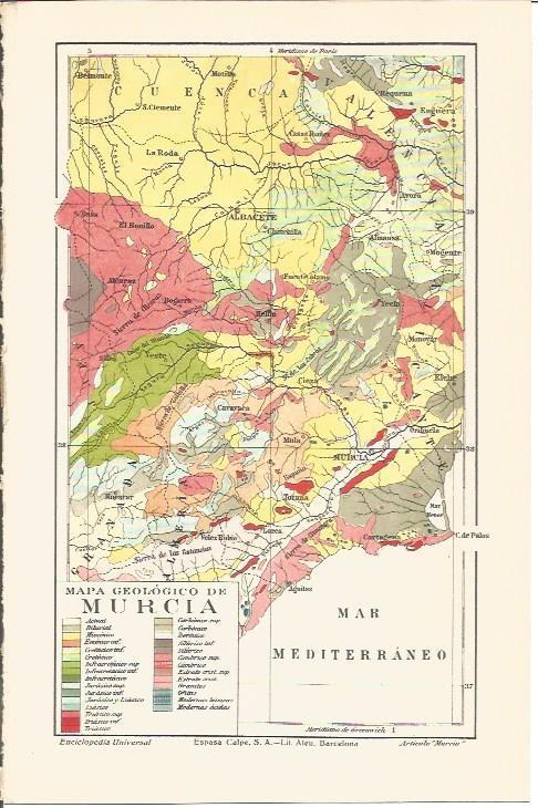 LAMINA V04590: Mapa geologico de Murcia