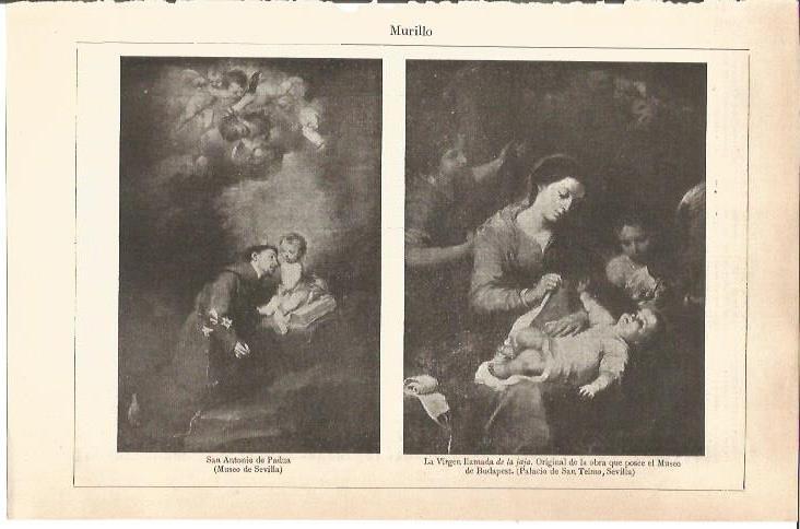 LAMINA V04613: La Virgen llamada de la faja, por Murillo