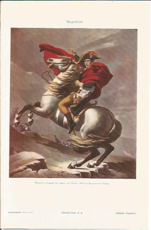 LAMINA V04716: Napoleon pasando los Alpes, por David