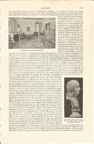 LAMINA V04714: Aposento y escultura de Napoleon