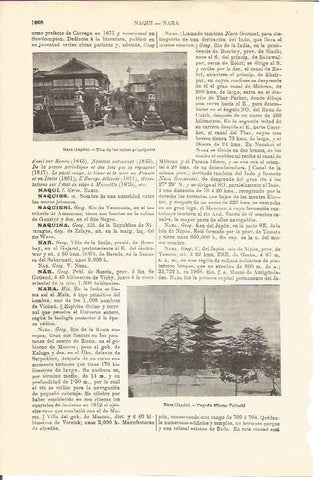 LAMINA V04736: Calle y Pagoda Mineno Yakushi en Nara, Japon