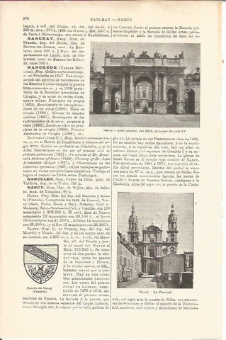 LAMINA V04705: Arco triunfal y Catedral en Nancy, Francia