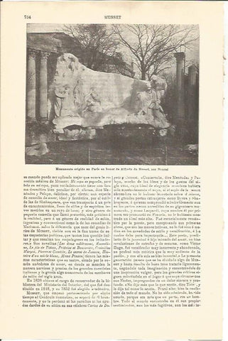 LAMINA V04676: Monumento a Alfredo de Musset por Mencel