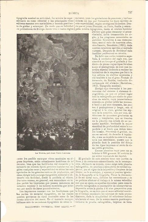 LAMINA V04674: La Musica por Juan Pablo Laurens