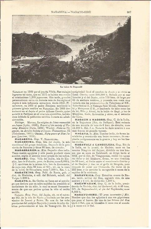 LAMINA V04688: Bahia de Nagasaki, Japon