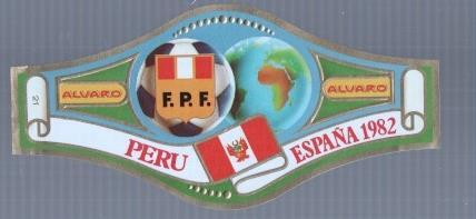 VITOLA fabrica de tabacos ALVARO: Mundial Futbol España 1982: Peru