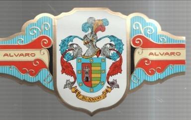 VITOLA fabrica de tabacos ALVARO: Heraldica: Blanco 