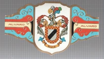 VITOLA fabrica de tabacos ALVARO: Heraldica: Ruiz 