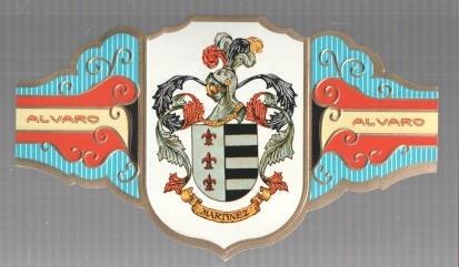 VITOLA fabrica de tabacos ALVARO: Heraldica: Martinez 