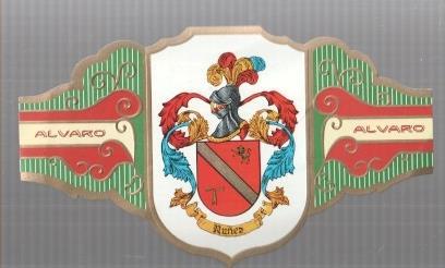 VITOLA fabrica de tabacos ALVARO: Heraldica: Nuñes 