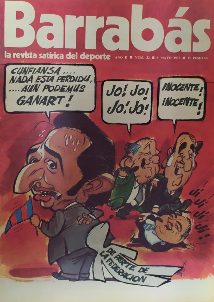 Revista: BARRABAS, Año II, Numero 032: De parte de la federacion (8 mayo 1973) Incluye poster La Mariquiña, chica C.F. Pontevedra