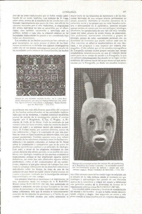 LAMINA V06165: Mascara del antilope SO, pueblo fang en Guinea Ecuatoriañ