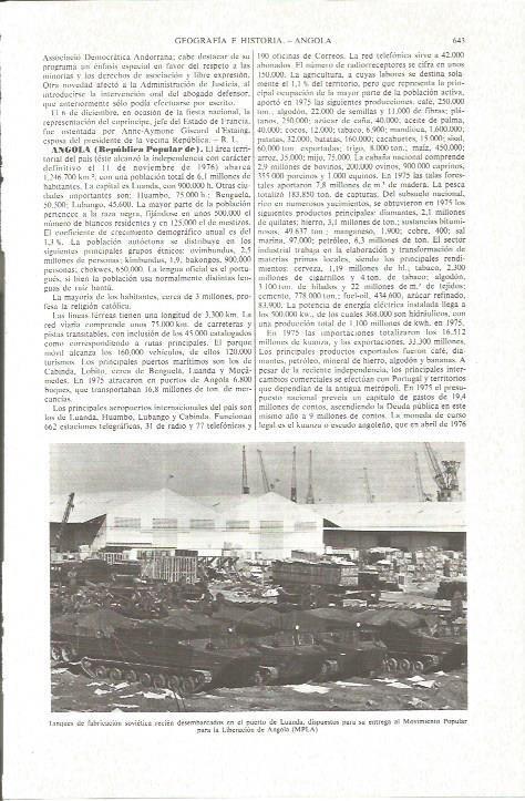 LAMINA V06186: Tanques sovieticos en el puerto de Luanda