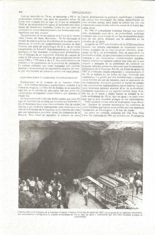 LAMINA V06153: Exploraciones en la Fontaine de la Vaucluse 1967, Francia