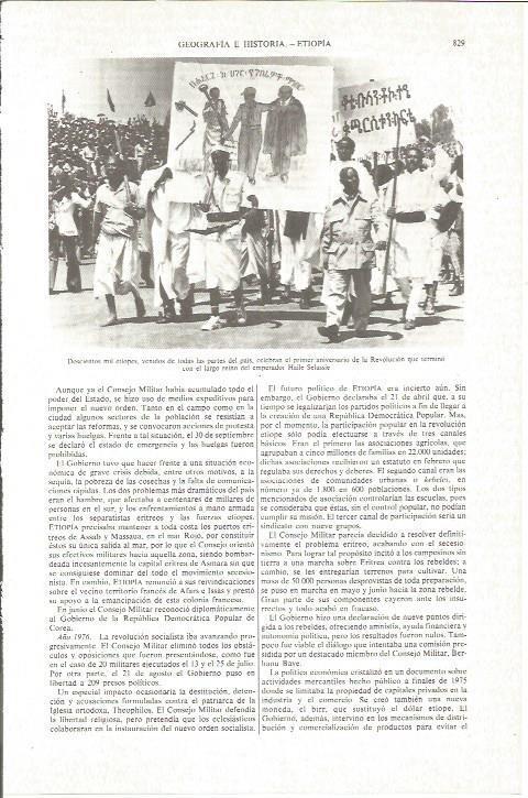 LAMINA V06231: Celebracion del derrocamiento de Haile Selassie