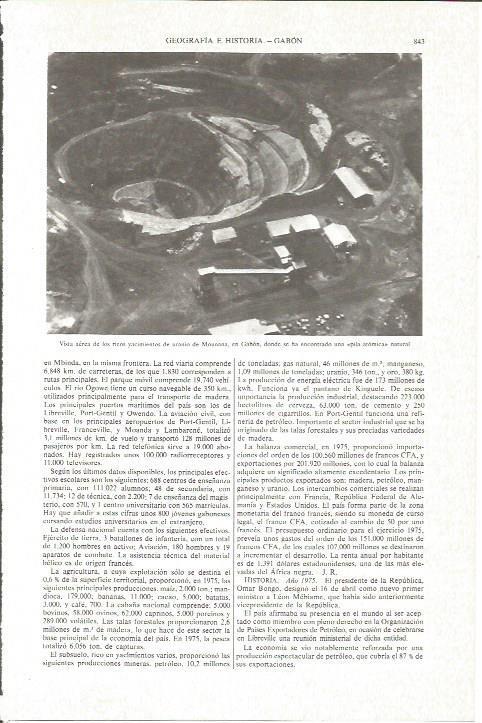LAMINA V06237: Vista del yacimiento de Mounana en Gabon
