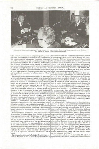LAMINA V06216: Carlos Arias Navarro junto al generalisimo Franco
