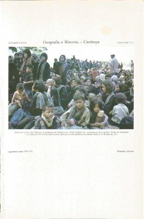 LAMINA V06199: Grupo de refugiados de Camboya en 1975