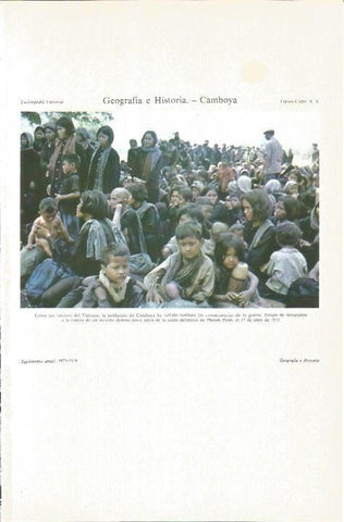LAMINA V06199: Grupo de refugiados de Camboya en 1975