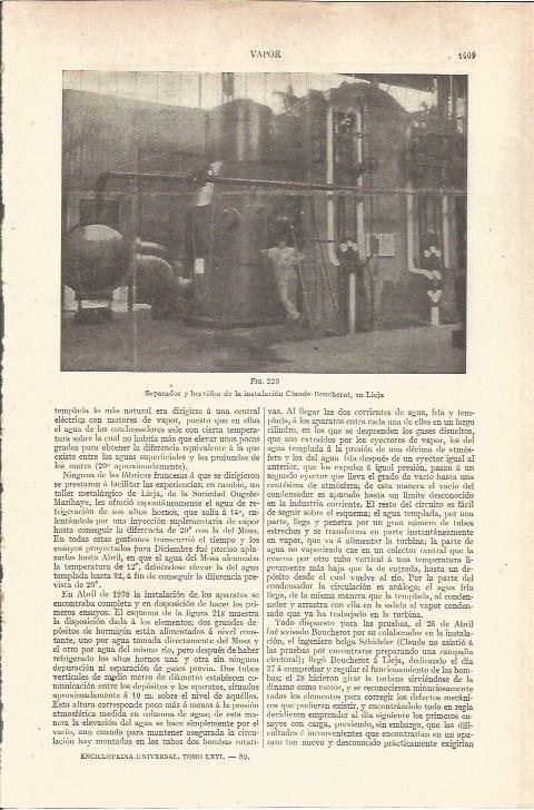 LAMINA V06033: Separador y hervidor de la instalacion Claude-Boucherot, Lieja