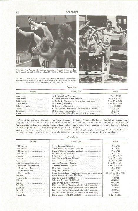 LAMINA V06122: Guy Drut record mundial 110 m vallas