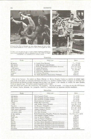 LAMINA V06122: Guy Drut record mundial 110 m vallas