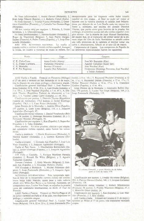LAMINA V06126: Gimondi y Merckx en Giro de Italia 1976