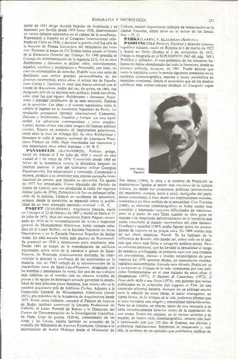 LAMINA V06105: Piere Paolo Pasolini