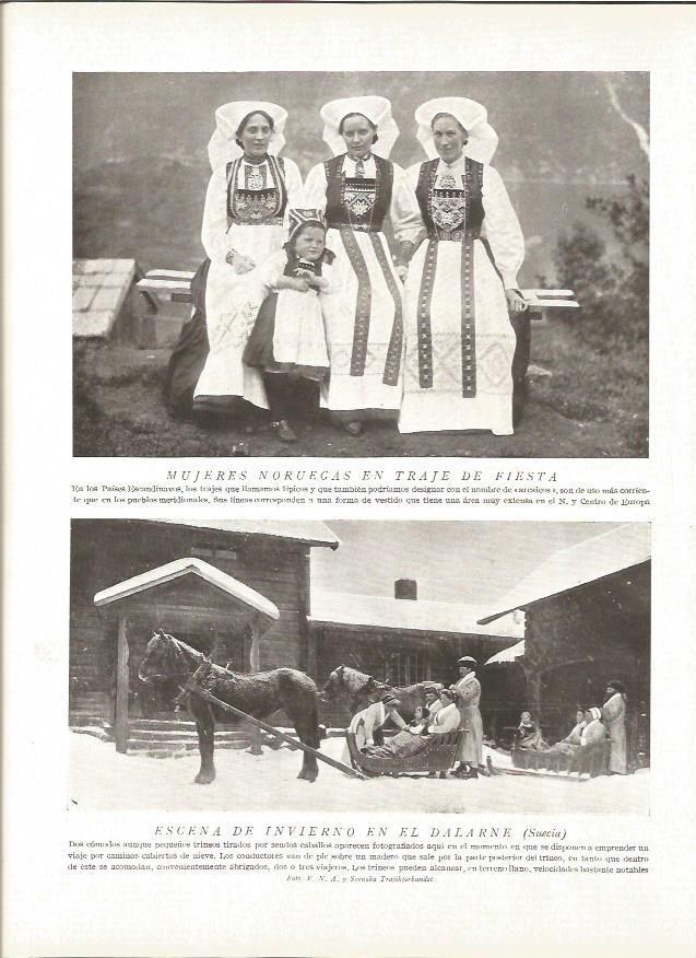 LAMINA V06360: Traje de fiesta mujeres noruegas