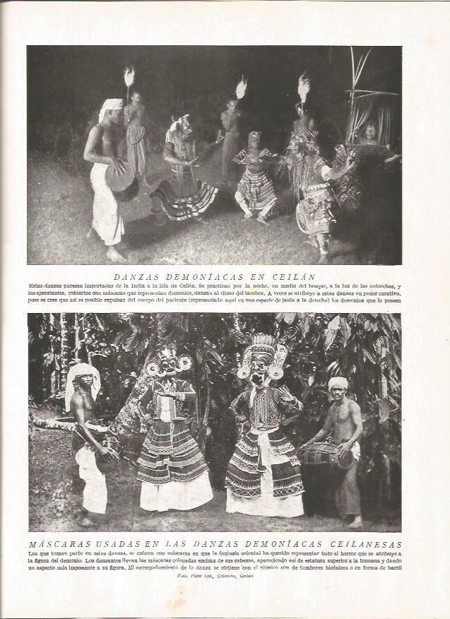 LAMINA V06462: Danzas demoniacas en Ceilan