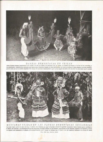 LAMINA V06462: Danzas demoniacas en Ceilan