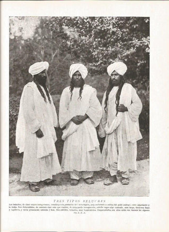 LAMINA V06438: Hombres baluches, Baluchistan